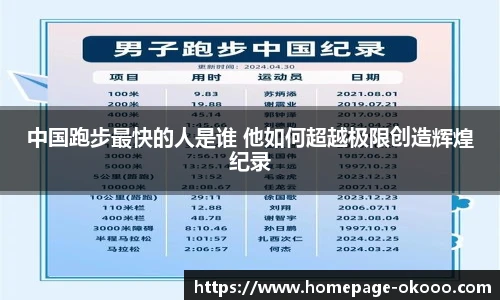 中国跑步最快的人是谁 他如何超越极限创造辉煌纪录